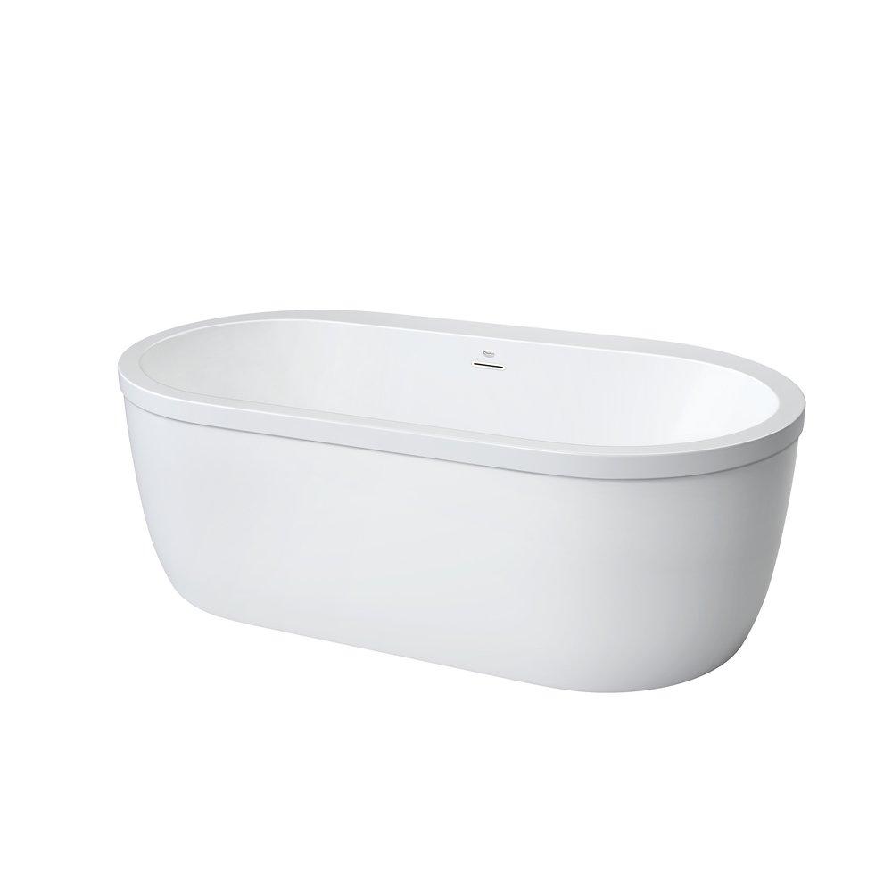 PROFLO® White 66 x 36 in. Freestanding Bathtub with Rear Center Drain 