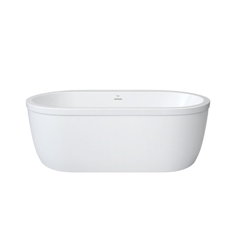 PROFLO® White 66 x 36 in. Freestanding Bathtub with Rear Center Drain 