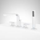 Signature Hardware Matte Black Two Handle Roman Tub Faucet (Trim Only) 