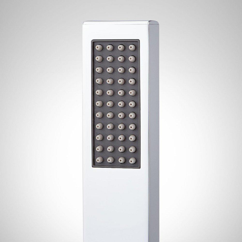 Two Handle Roman Tub Filler Faucet with Hand Shower in Matte Black (Trim Only) 