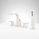 Two Handle Roman Tub Filler Faucet with Hand Shower in Matte Black (Trim Only) 