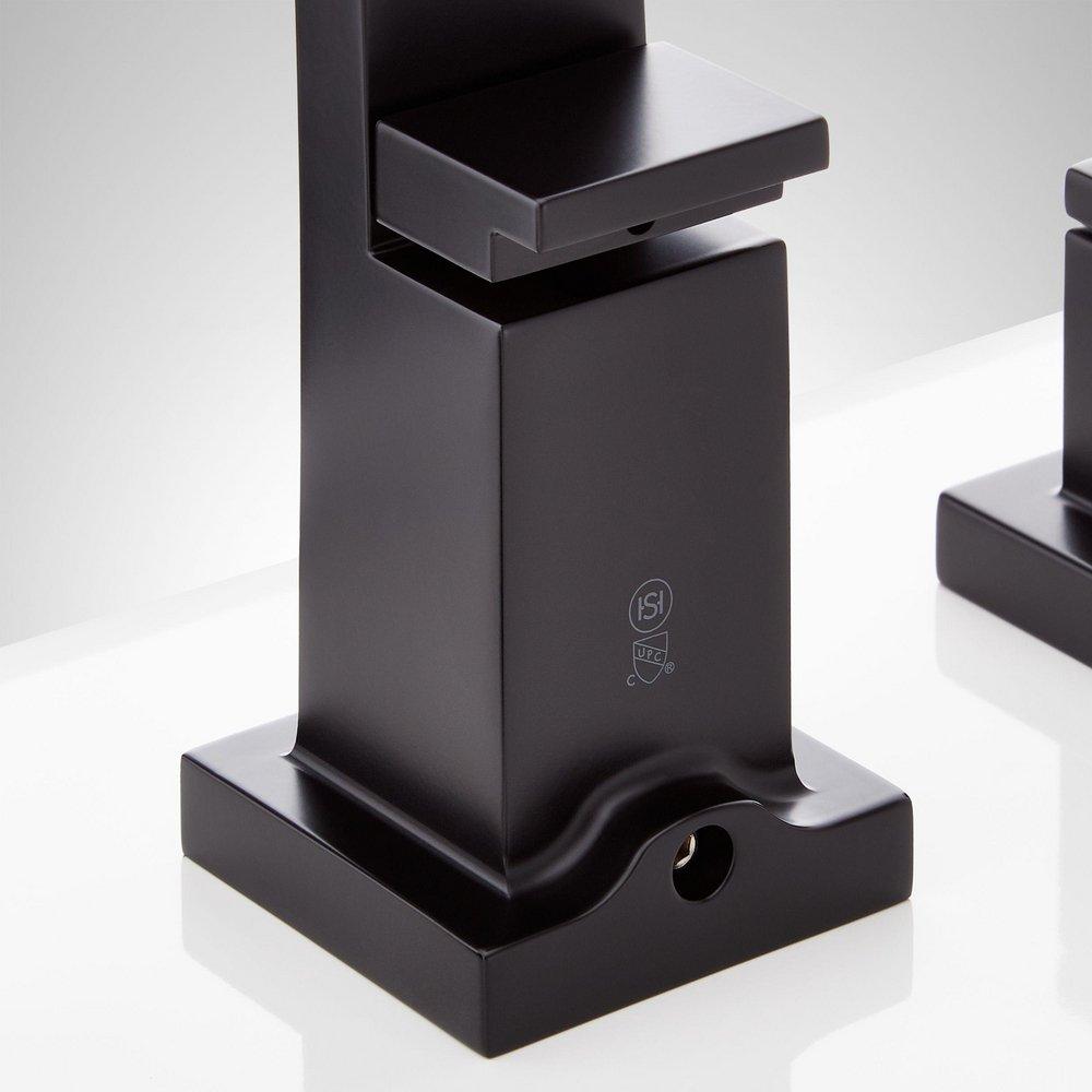 Two Handle Roman Tub Filler Faucet with Hand Shower in Matte Black (Trim Only) 