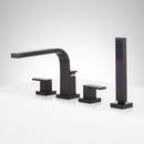 Signature Hardware Matte Black Two Handle Roman Tub Faucet (Trim Only) 