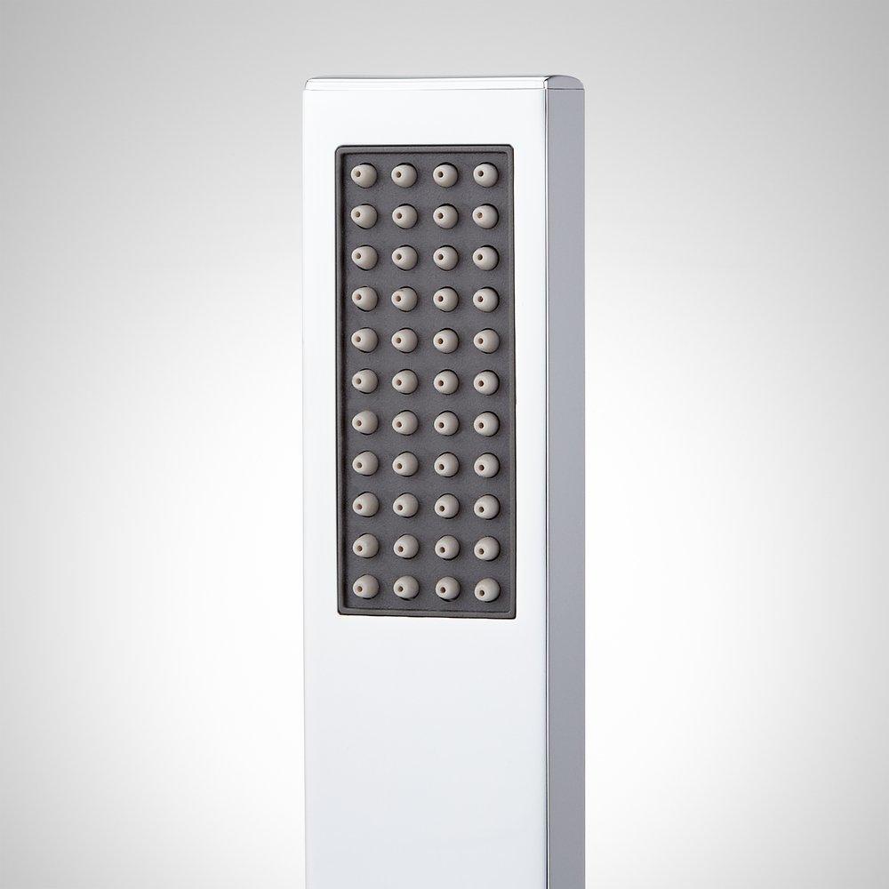 Two Handle Roman Tub Filler Faucet with Hand Shower in Polished Chrome (Trim Only) 