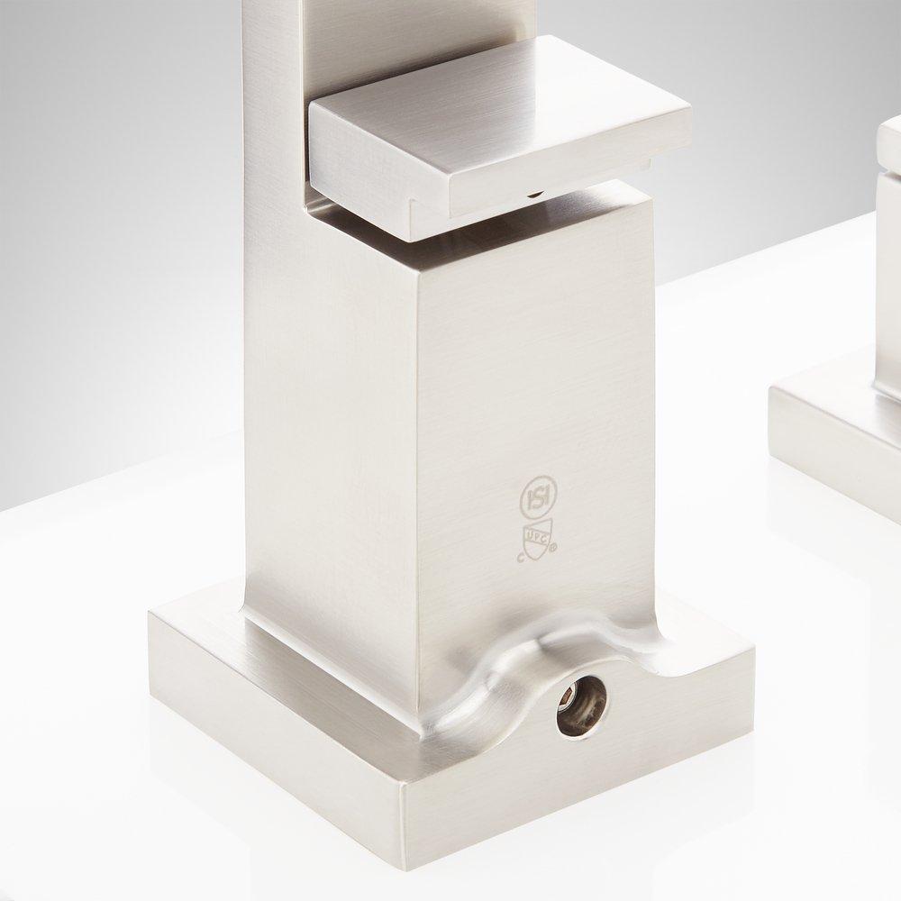 4-Hole Roman Tub Faucet Trim and Hand Shower in Brushed Nickel 