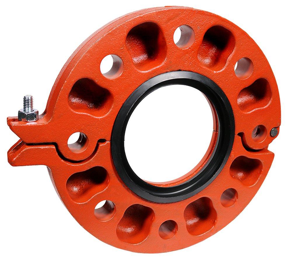 Gruvlok Orange Gasket Rust Inhibiting Painted Ductile Iron Flange 