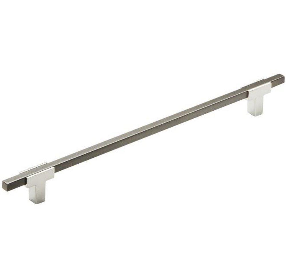 Amerock Polished Chrome/Black Chrome 10-1/16 in. Center-to-Center Pull 