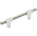 3-3/4 in. Center-to-Center Drawer Pull in Polished Chrome/Satin Nickel