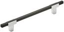 6-5/16 in. Center-to-Center Drawer Pull in Polished Chrome/Brushed Matte Black