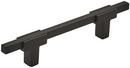 3-3/4 in. Center-to-Center Drawer Pull in Matte Black/Matte Black