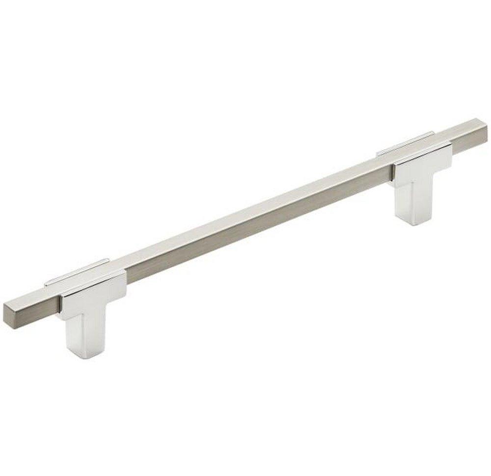 Amerock Polished Chrome/Satin Nickel 6-5/16 in. Center-to-Center Pull 