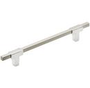 6-5/16 in. Center-to-Center Drawer Pull in Polished Chrome/Satin Nickel