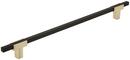 10-1/16 in. Center-to-Center Drawer Pull in Brushed Gold/Matte Black