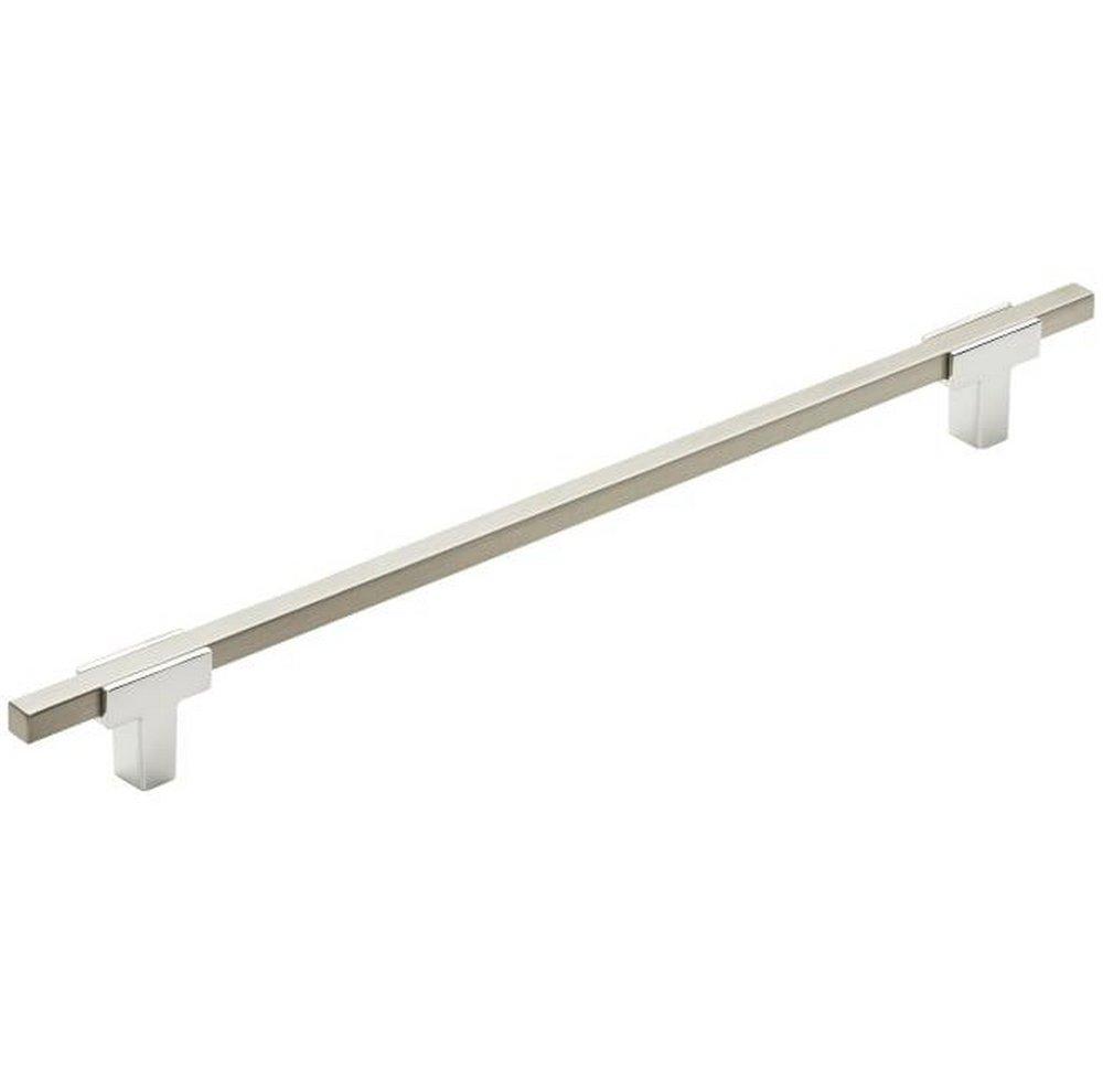 Amerock Polished Chrome/Satin Nickel 10-1/16 in. Center-to-Center Pull 