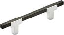 3-3/4 in. Center-to-Center Drawer Pull in Polished Chrome/Brushed Matte Black