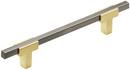 5-1/16 in. Center-to-Center Drawer Pull in Brushed Gold/Black Chrome