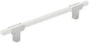 6-5/16 in. Center-to-Center Drawer Pull in Polished Chrome/White