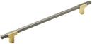 10-1/16 in. Center-to-Center Drawer Pull in Brushed Gold/Black Chrome