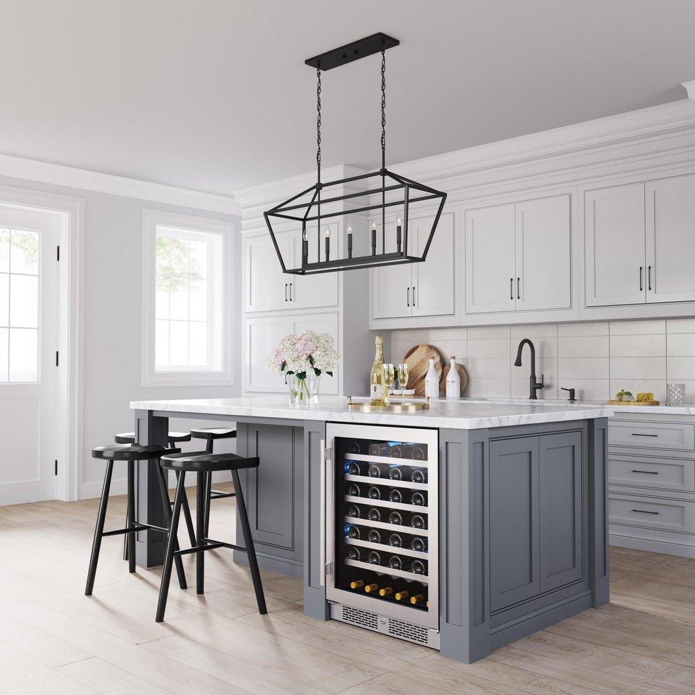 Avallon Stainless Steel 24 in. Built-in Single Zone Right Hand Wine Cooler 