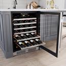 Avallon Stainless Steel 24 in. Built-in Single Zone Right Hand Wine Cooler 