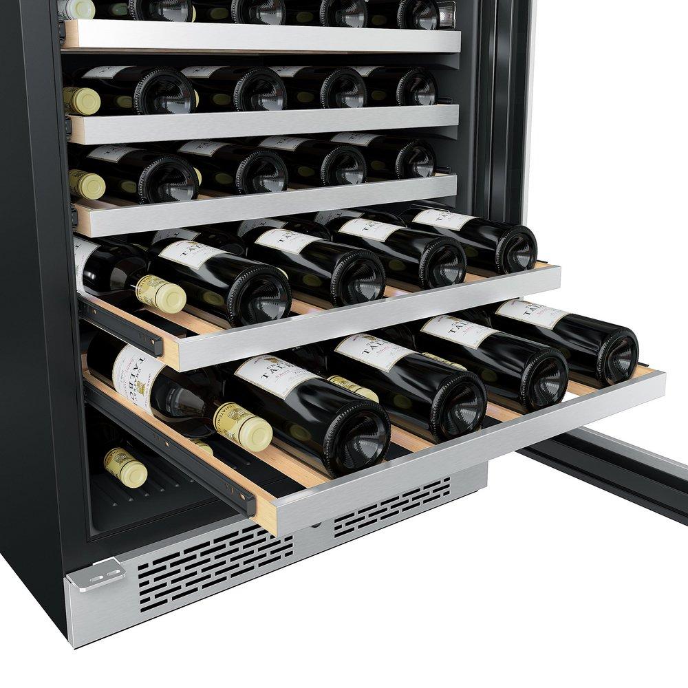 Avallon Stainless Steel 24 in. Built-in Single Zone Right Hand Wine Cooler 