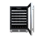 Avallon Stainless Steel 24 in. Built-in Single Zone Right Hand Wine Cooler 