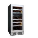 Avallon Stainless Steel 15 in. Built-in Dual Zone Right Hand Wine Cooler 