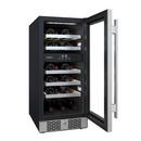Avallon Stainless Steel 15 in. Built-in Dual Zone Right Hand Wine Cooler 