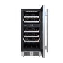 Avallon Stainless Steel 15 in. Built-in Dual Zone Right Hand Wine Cooler 