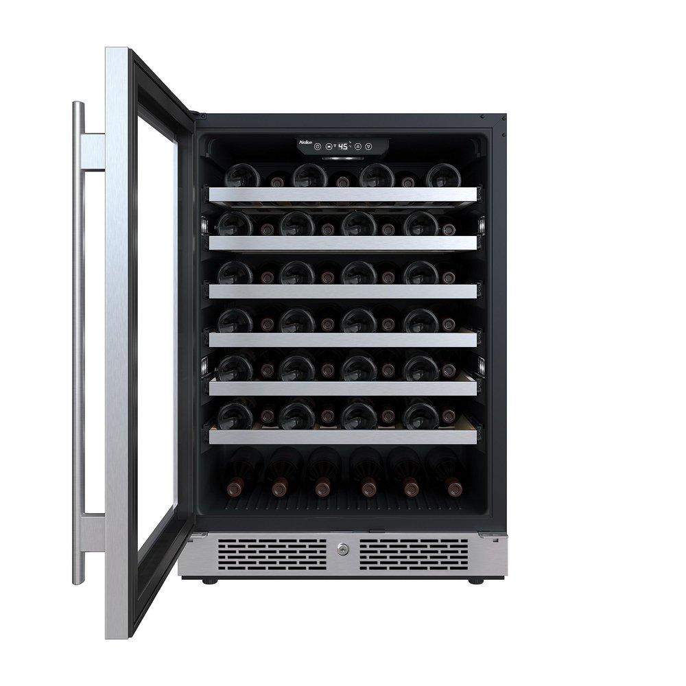Avallon Stainless Steel 23-7/16 in. Built-in Wine Cooler in Stainless Steel 