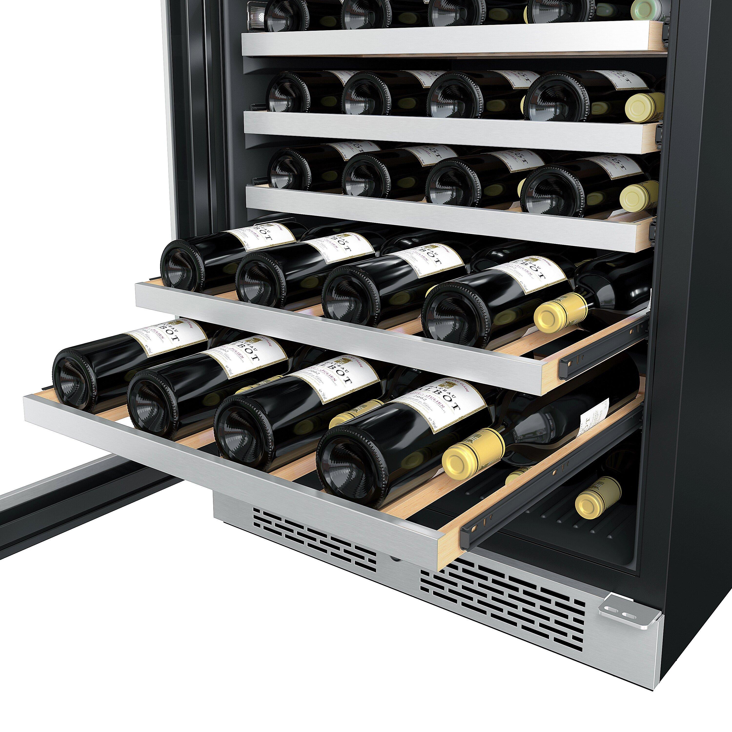 Avallon Stainless Steel 23-7/16 in. Built-in Wine Cooler in Stainless Steel 
