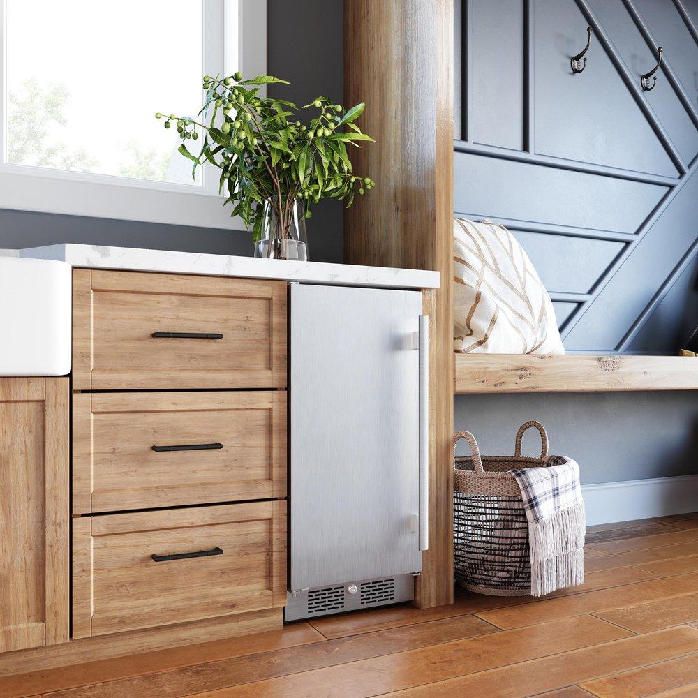 Avallon Stainless Steel 15 in. 3.3 cf Undercounter Refrigerator 