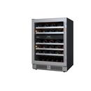 Avallon Stainless Steel 24 in. Built-in Dual Zone Left Hand Wine Cooler 