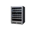 Avallon Stainless Steel 24 in. Built-in Dual Zone Left Hand Wine Cooler 