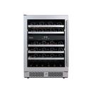 24 in. Built-in Dual Zone Left Hand Wine Cooler in Stainless Steel