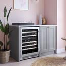 Avallon Stainless Steel 24 in. Built-in Dual Zone Left Hand Wine Cooler 