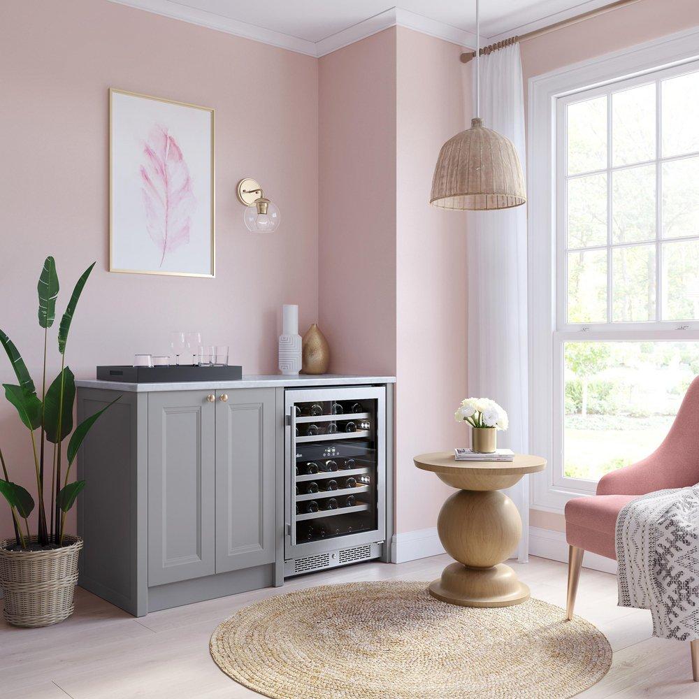 Avallon Stainless Steel 24 in. Built-in Dual Zone Right Hand Wine Cooler 