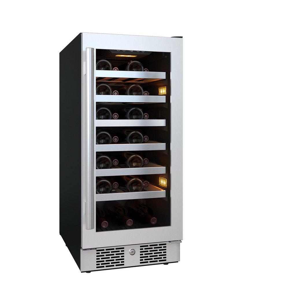 Avallon Stainless Steel 15 in. Built-in Single Zone Wine Cooler 
