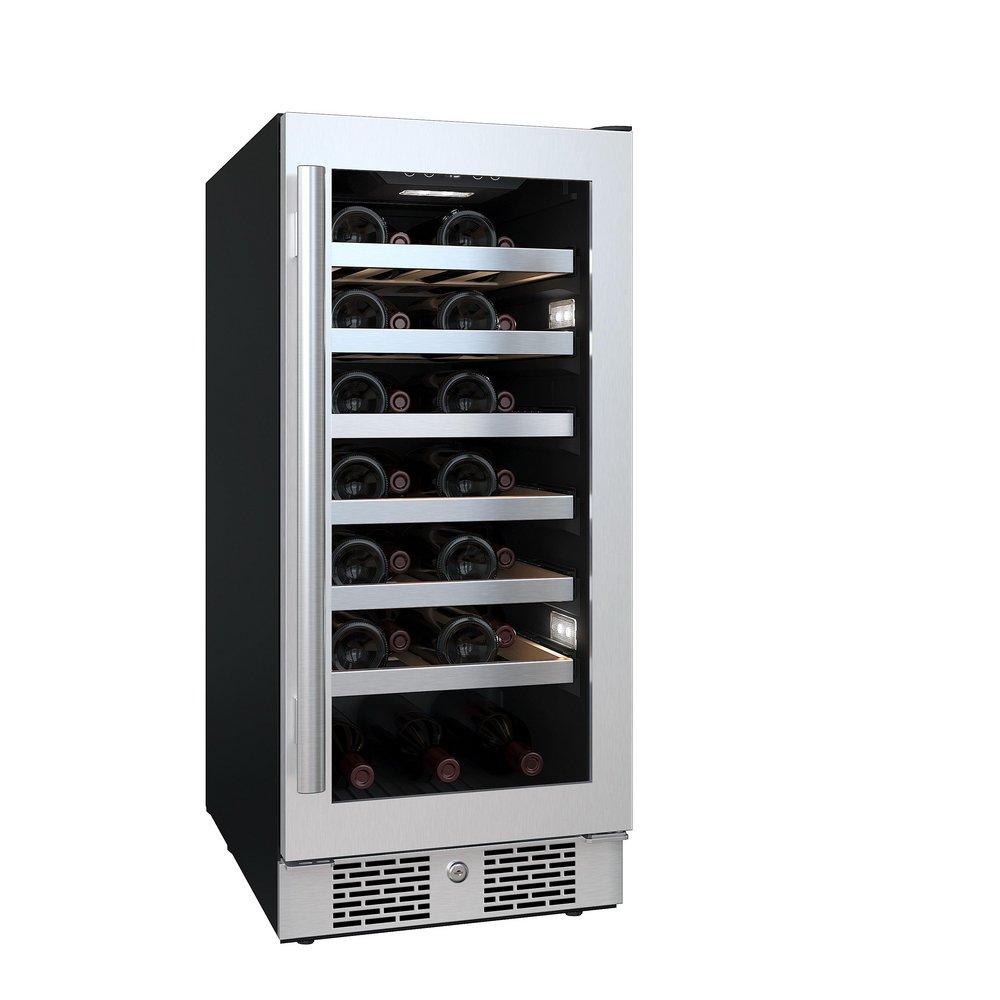 Avallon Stainless Steel 15 in. Built-in Single Zone Wine Cooler 