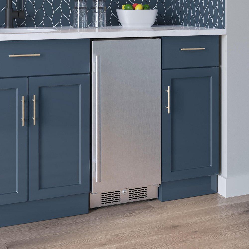 Avallon Stainless Steel 15 in. 3.3 cf Undercounter Refrigerator 