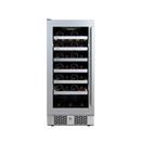 15 in. Built-in Single Zone Left Hand Wine Cooler in Stainless Steel