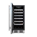 Avallon Stainless Steel 15 in. Built-in Single Zone Left Hand Wine Cooler 