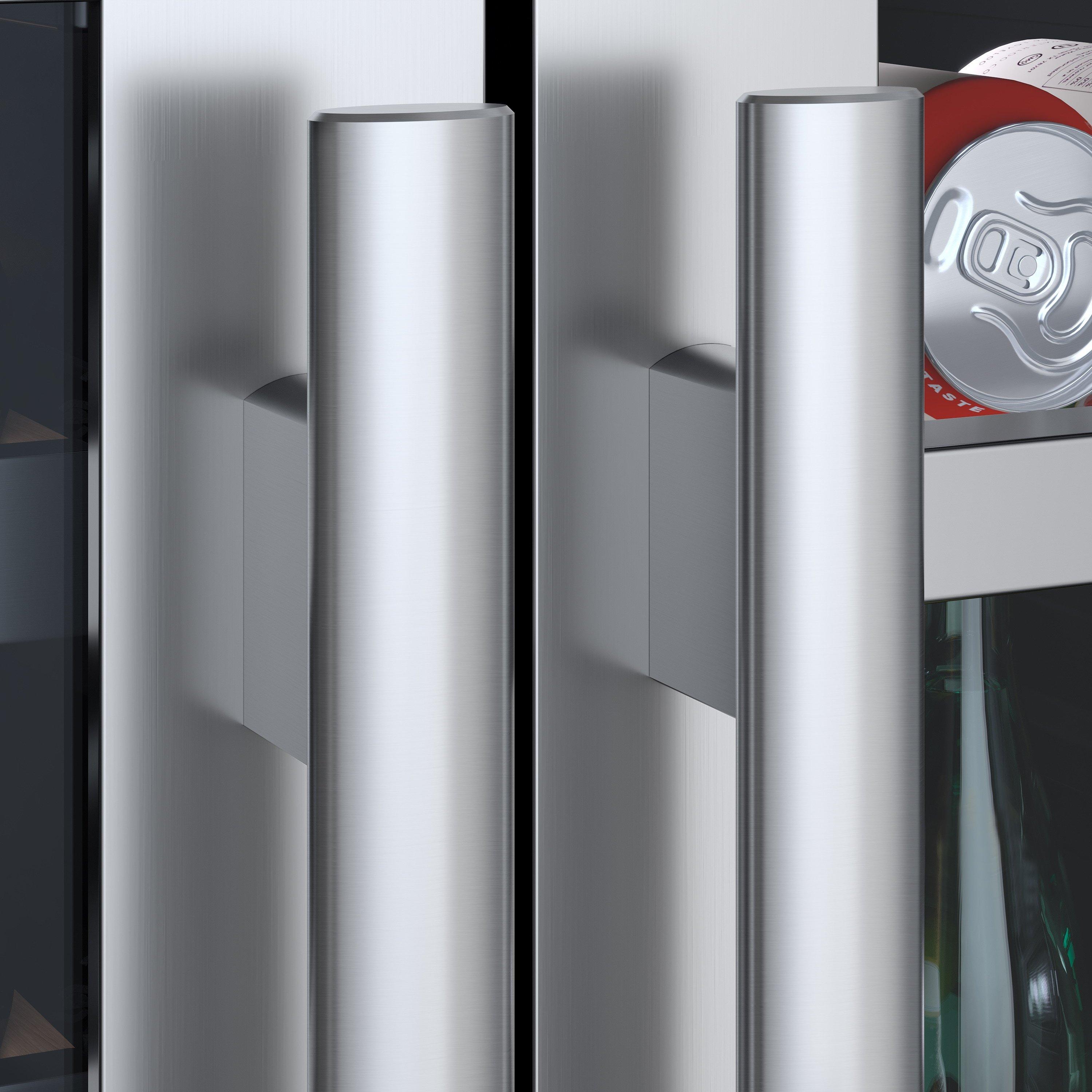 Avallon Stainless Steel 24 in. Built-in French Door Wine Cooler 
