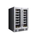 Avallon Stainless Steel 24 in. Built-in French Door Wine Cooler 