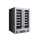 Avallon Stainless Steel 24 in. Built-in French Door Wine Cooler 