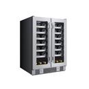 Avallon Stainless Steel 24 in. Built-in French Door Wine Cooler 