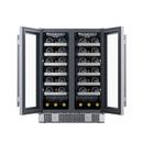 Avallon Stainless Steel 24 in. Built-in French Door Wine Cooler 