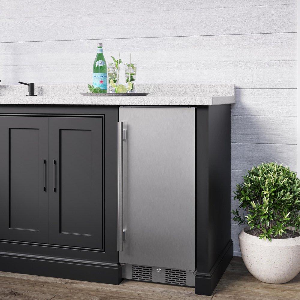 Avallon Stainless Steel 15 in. 3.3 cf Undercounter Outdoor Refrigerator 