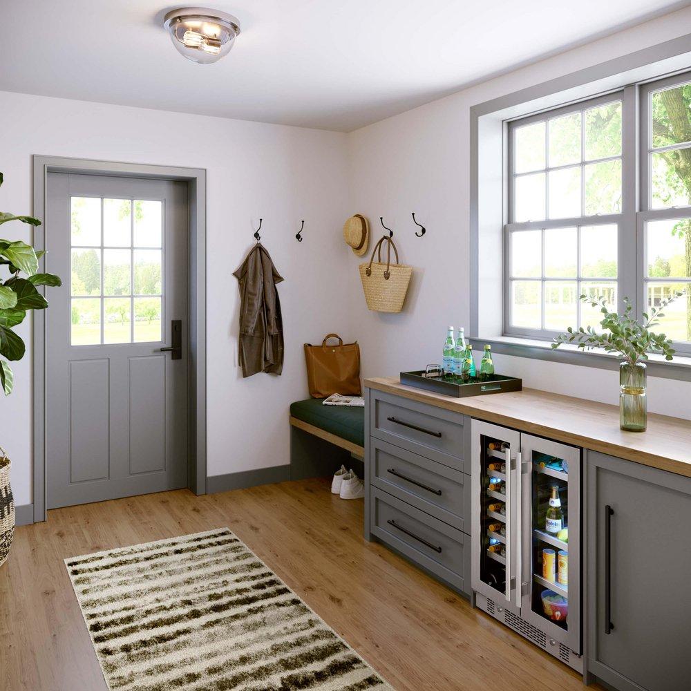 Avallon Stainless Steel 24 in. Built-in Beverage Center, French Door and Wine Cooler 