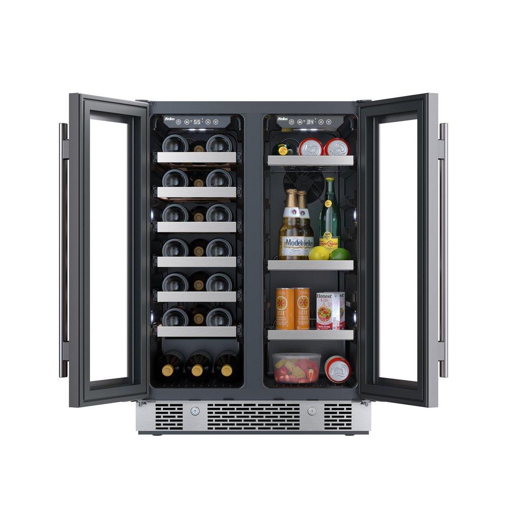 Avallon Stainless Steel 24 in. Built-in Beverage Center, French Door and Wine Cooler 